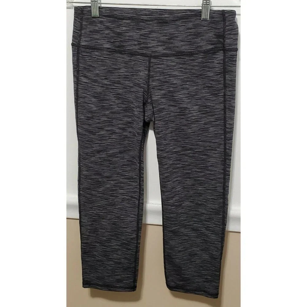 Athleta Black White Cropped Yoga Stretch Pants